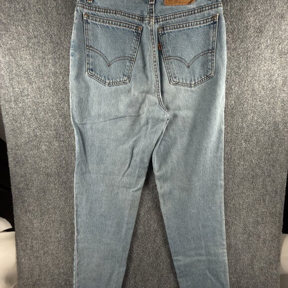VTG Levis 10912 Orange Tab Jeans Women Light Wash Slim Fit Tapered Denim 28x31 - Picture 14 of 16